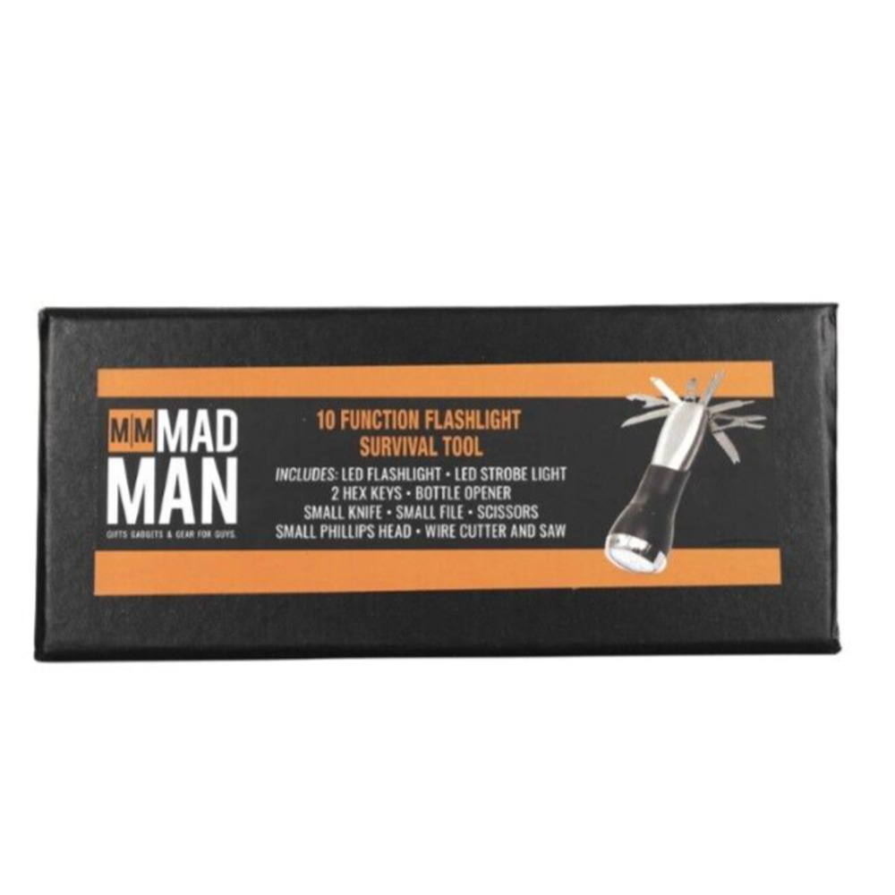 Mad Man 10 Function Flashlight Survival Tool Include Scissors Hex Keyes Knife - Picture 3 of 7